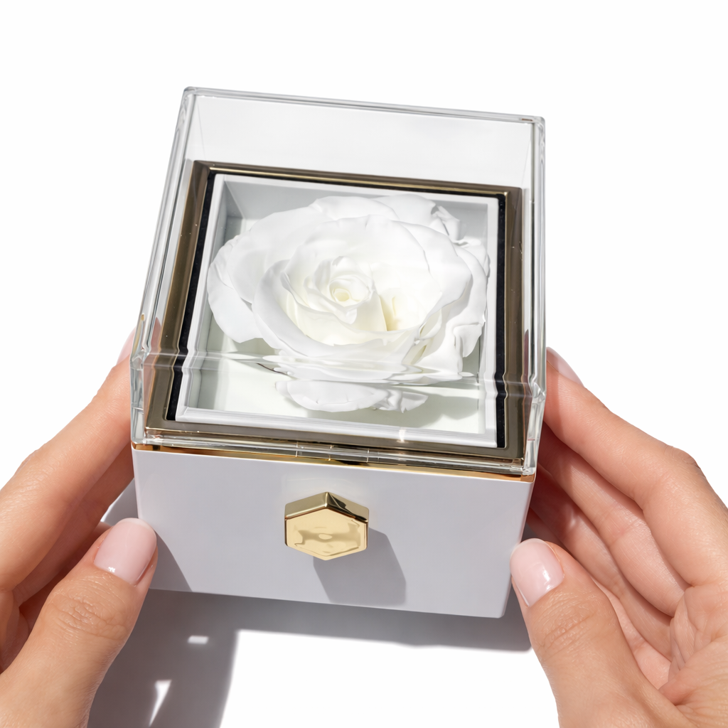 Rose Box Necklace and ring Set